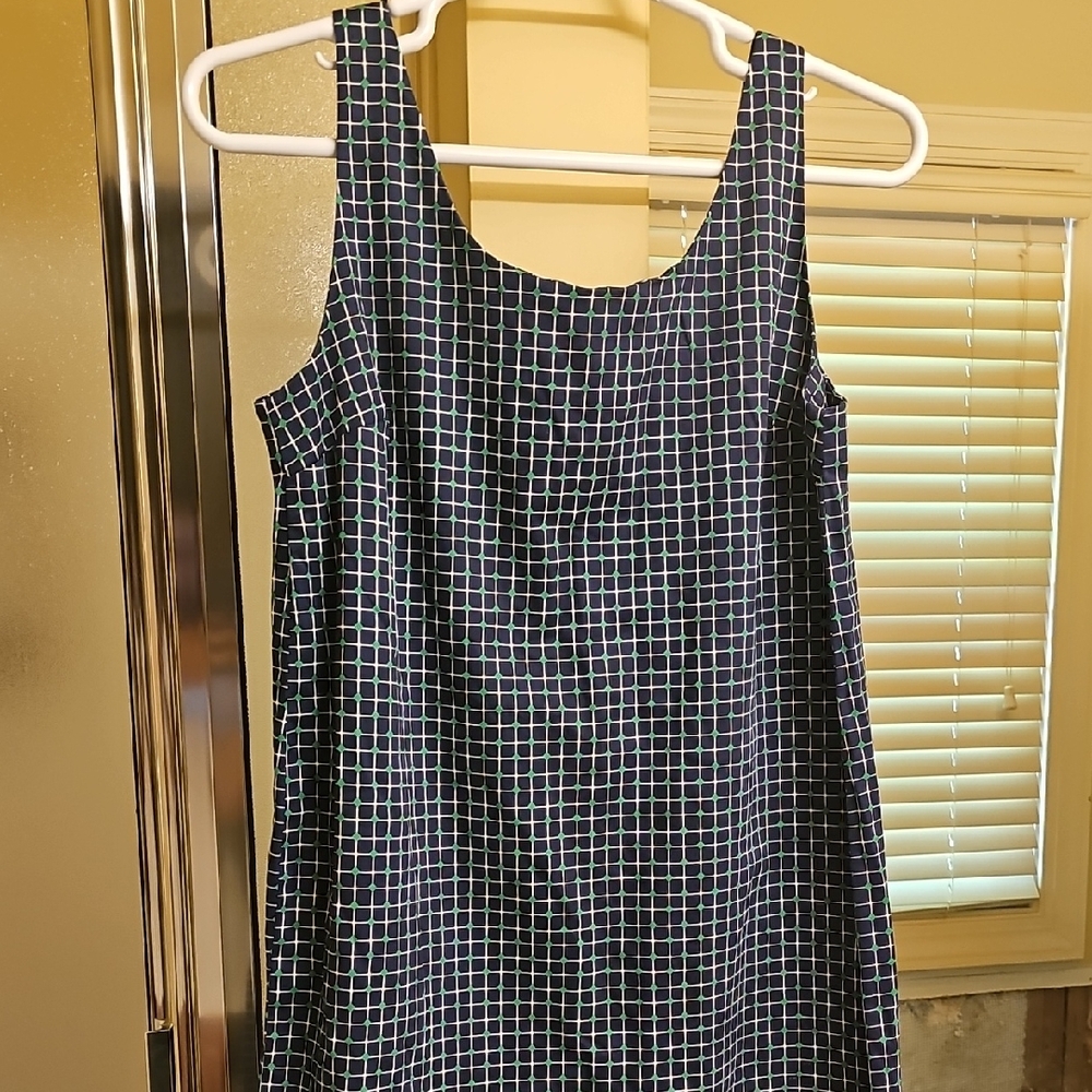 Joe B Blue and White Mini Sundress Scoop Neck Casual